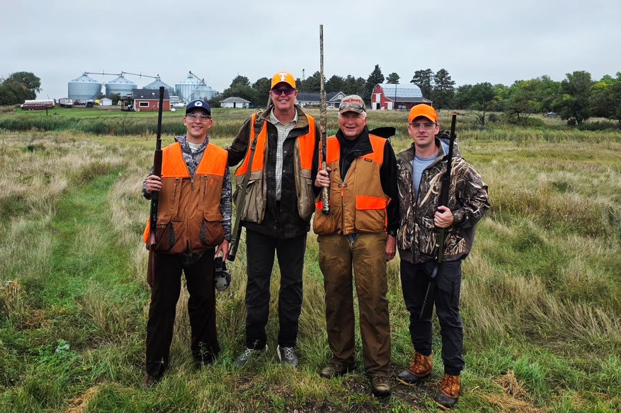 First guided pheasant hunt with a group at Rieger Creek Lodge in South Dakota